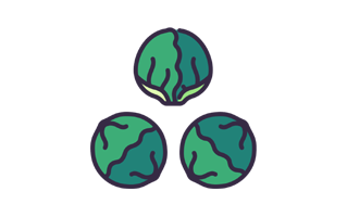Brussel Sprouts Free Sticker PNG
