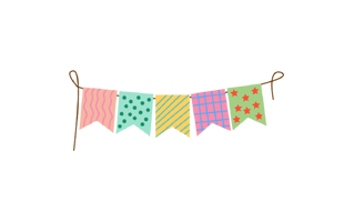 Bunting Sticker PNG
