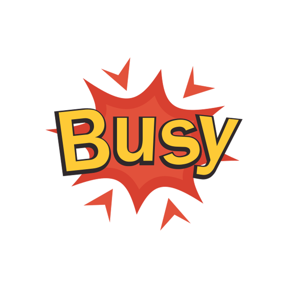 Busy Free Sticker Transparent Image