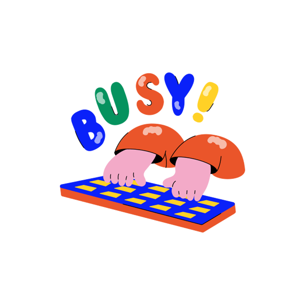 Busy Free Sticker Transparent Picture