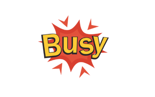 Busy Free Sticker PNG