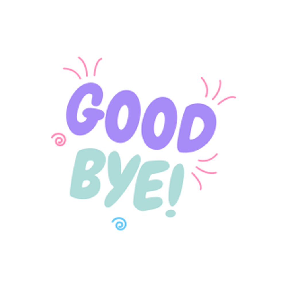 Bye Free Sticker Transparent Image