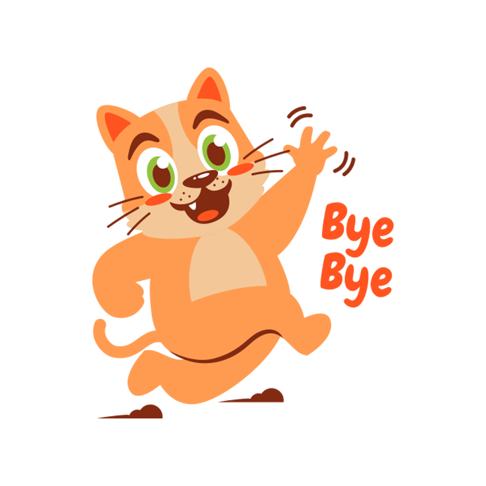 Bye Free Sticker Transparent Clipart