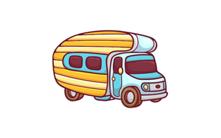 Camper Free Sticker PNG
