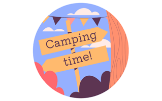 Camping Free Sticker PNG