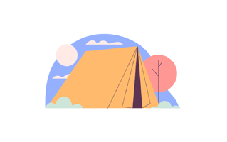 Camping Sticker PNG