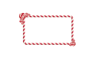 Candy Cane Frame PNG