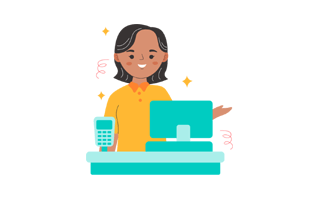 Cashier Free Sticker PNG