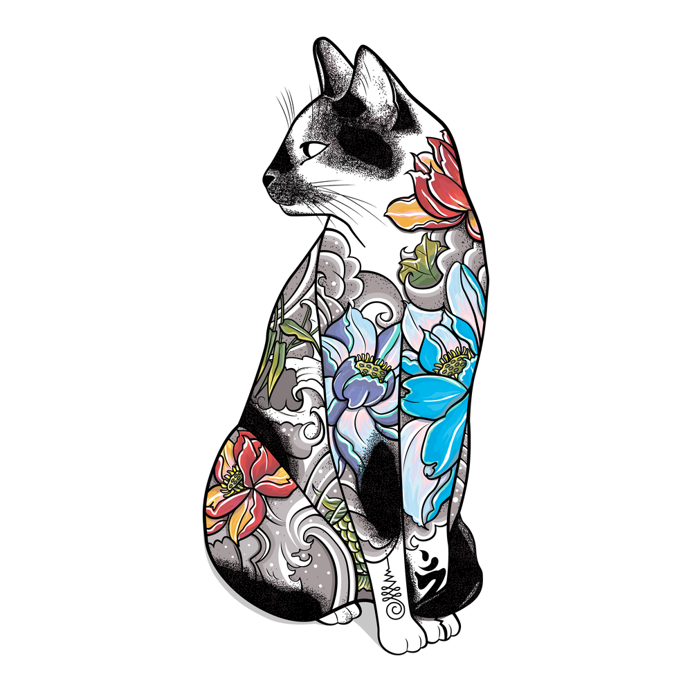Cat Tattoo Transparent Clipart