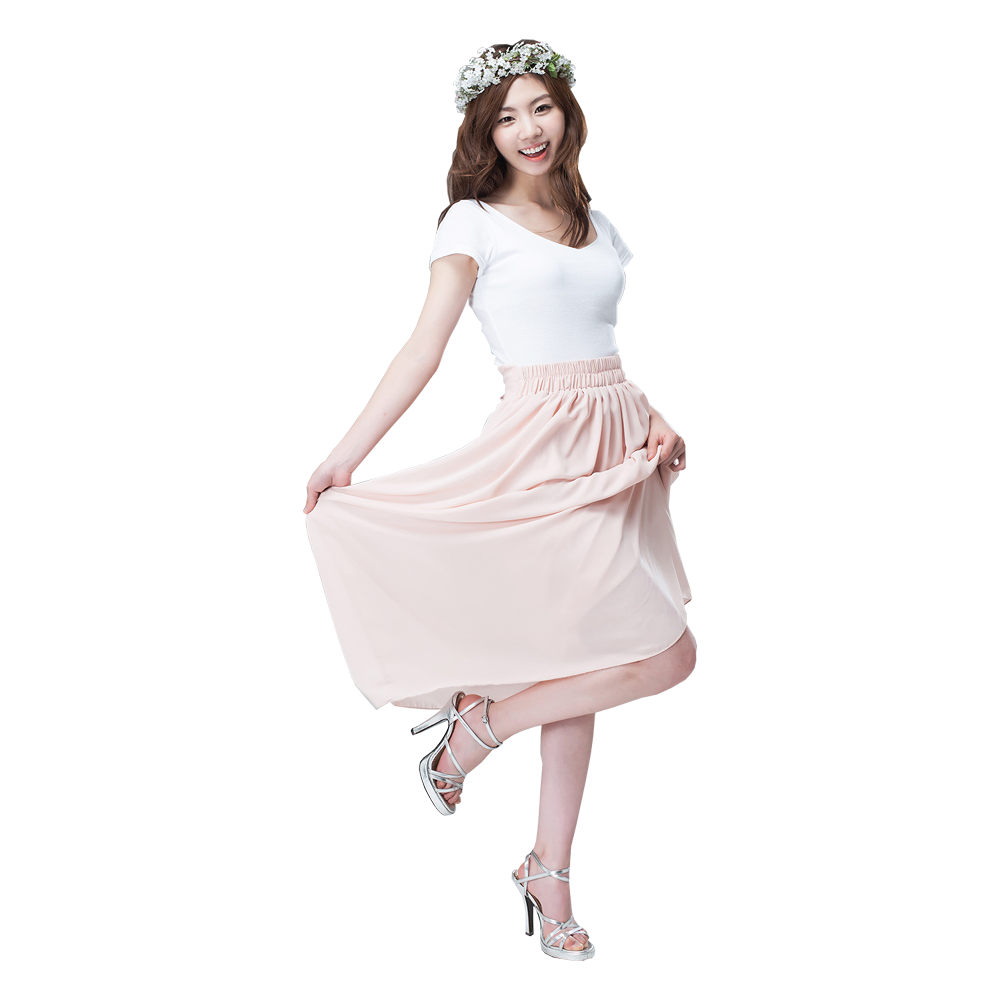 Chae Eun In White Dress Transparent Image