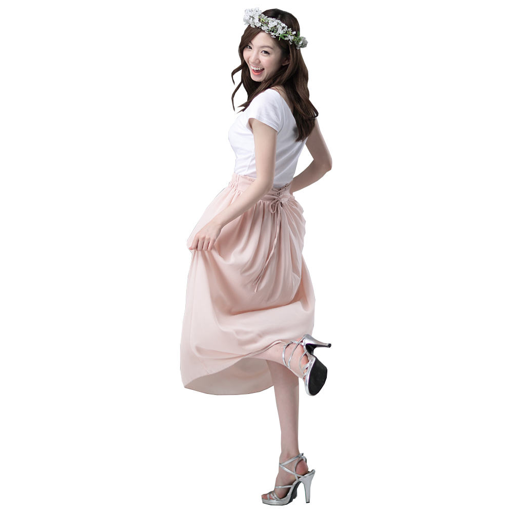 Chae Eun In White Dress Transparent Picture