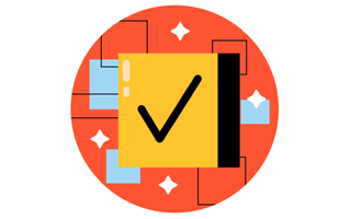 Checked Sticker PNG