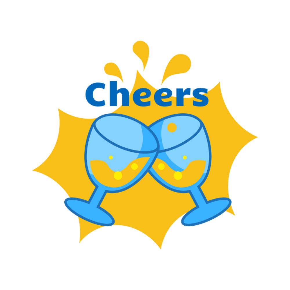Cheers Free Sticker Transparent Clipart
