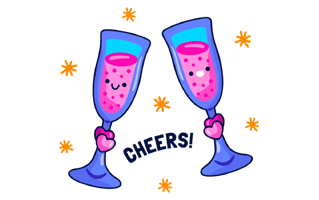 Cheers Sticker PNG