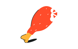 Chicken Leg Free Sticker PNG