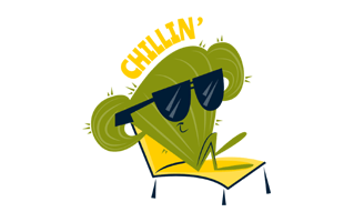 Chilling Free Sticker PNG