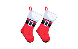 Christmas Sock Free Sticker PNG