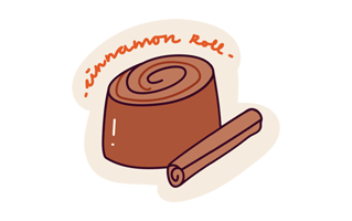 Cinnamon Roll Sticker PNG