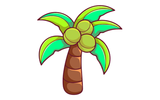 Coconut Tree Free Sticker PNG