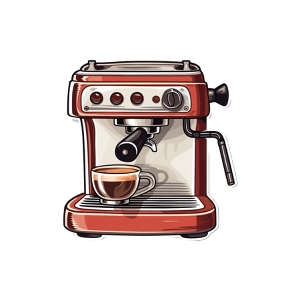 Coffee Machine Free Sticker Transparent Photo