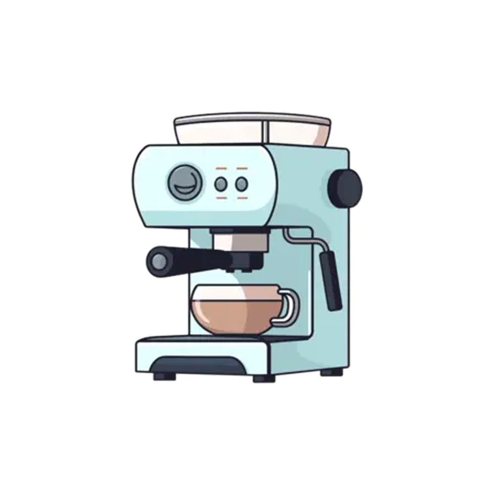 Coffee Machine Free Sticker Transparent Clipart