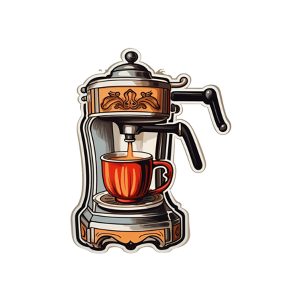 Coffee Machine Free Sticker Transparent Gallery
