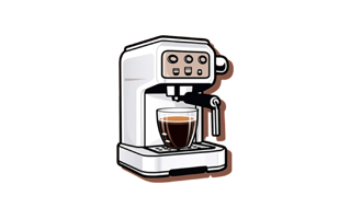 Coffee Machine Sticker PNG