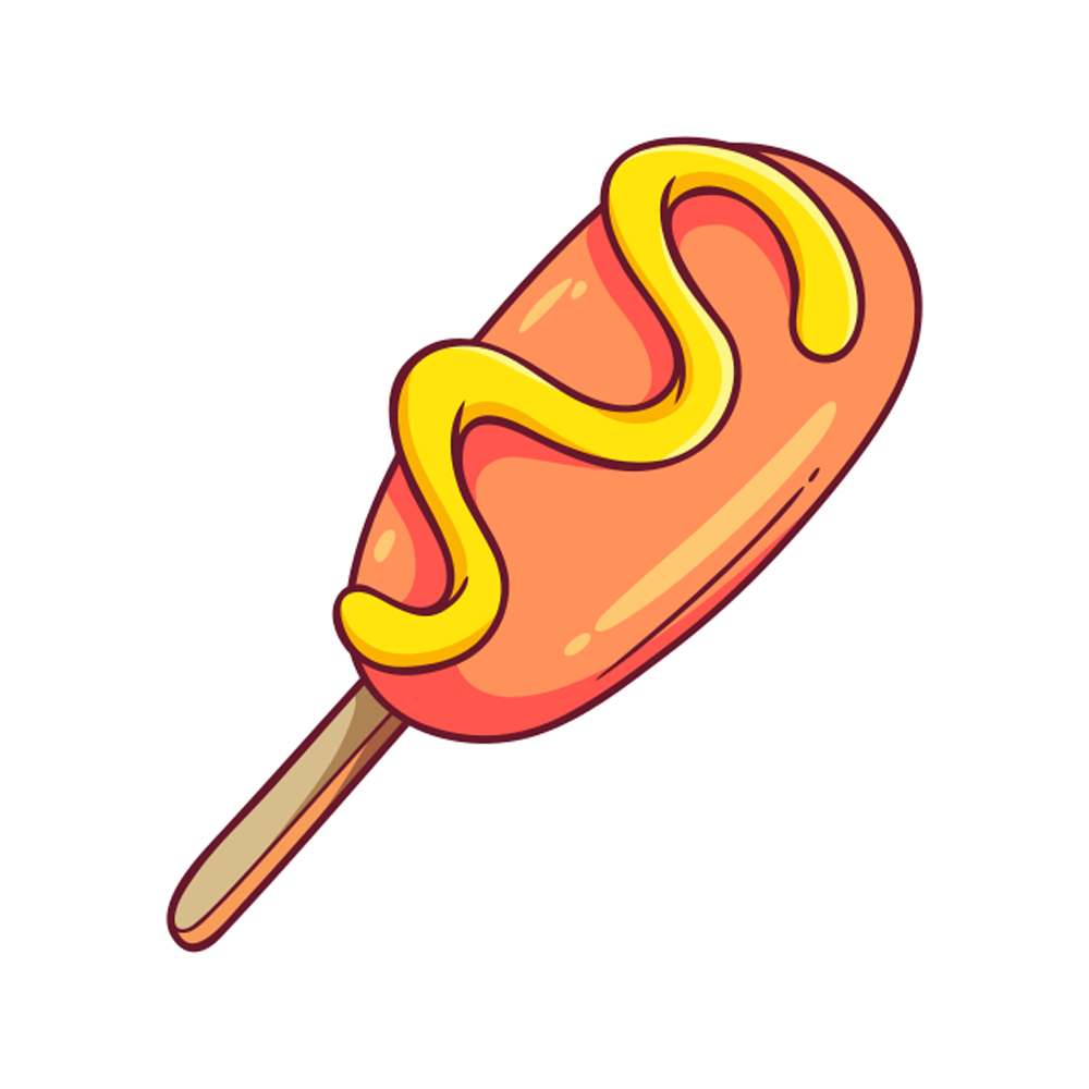Corn Dog Free Sticker Transparent Image