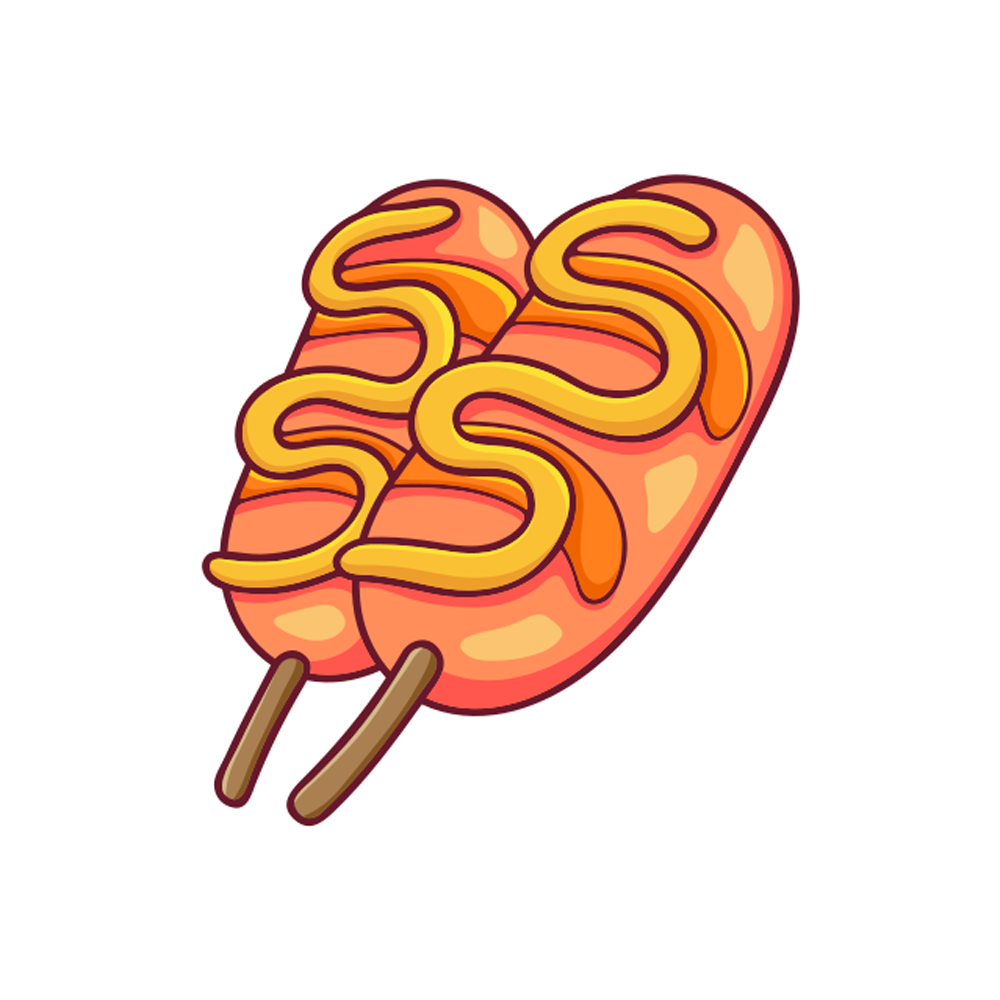 Corn Dog Free Sticker Transparent Picture