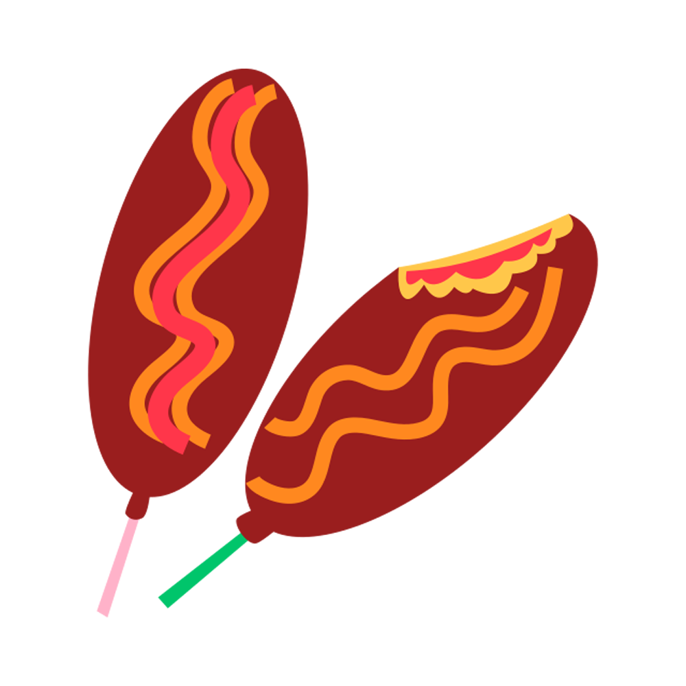 Corn Dog Free Sticker Transparent Clipart