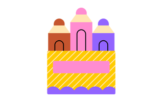 Crayons Free Sticker