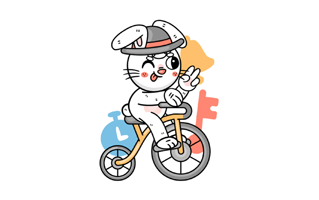 Cyclist Sticker