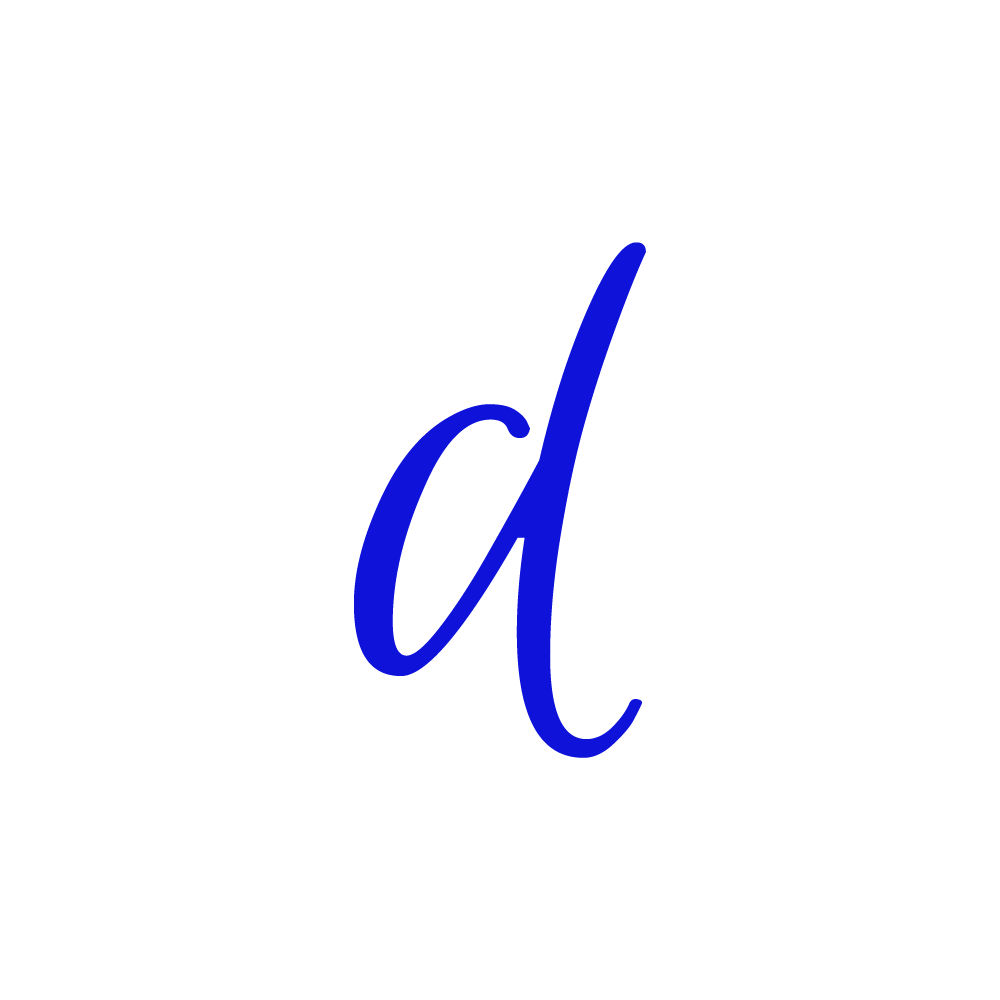 D Alphabet Blue Transparent Photo