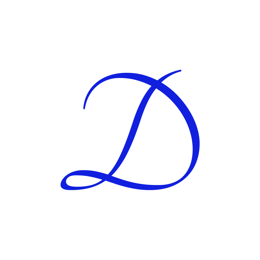 D Alphabet Blue Transparent Clipart