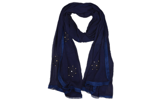 Dark Blue Dupatta PNG
