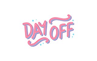 Day Off Free Sticker PNG