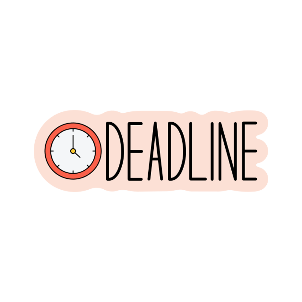 Deadline Free Sticker Transparent Image