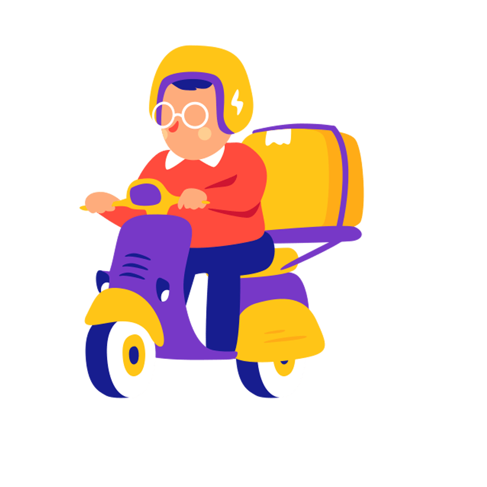 Delivery Bike Free Sticker Transparent Image