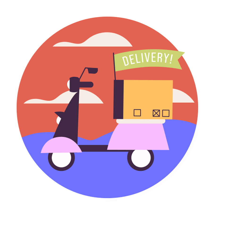 Delivery Bike Free Sticker Transparent Picture