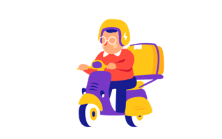 Delivery Bike Free Sticker PNG