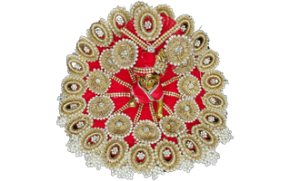 Designer Red Laddu Gopal PNG