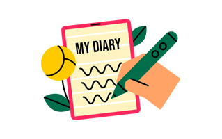 Diary Sticker PNG
