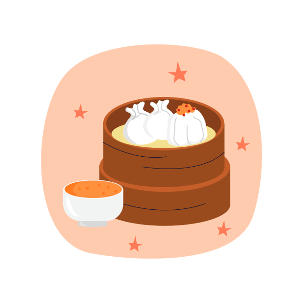 Dim Sum Free Sticker Transparent Clipart