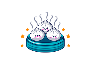 Dim Sum Free Sticker PNG
