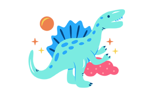 Dinosaur Free Sticker PNG