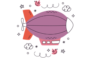 Dirigible Sticker PNG