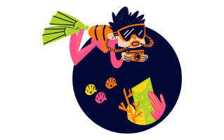 Diving Sticker PNG
