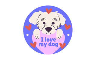 Dog Lover Free Sticker PNG