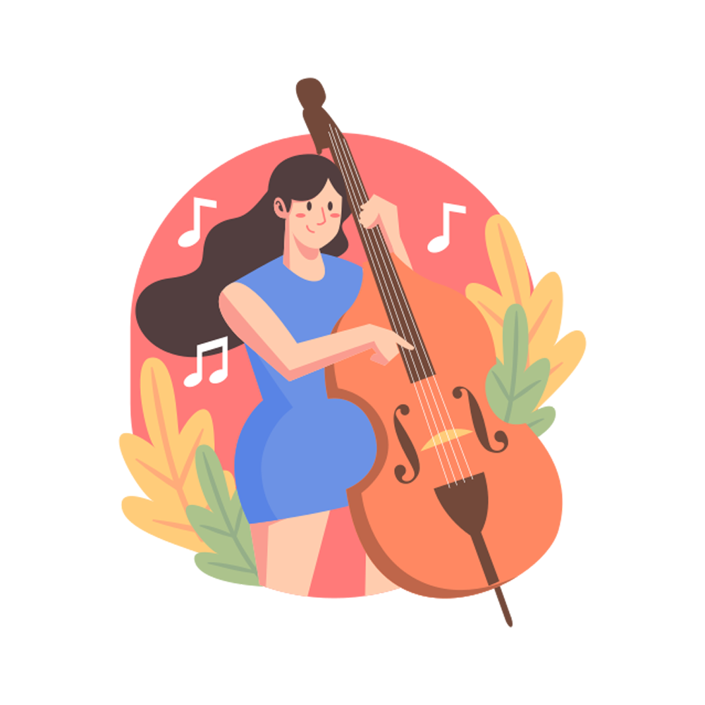 Double Bass Free Sticker Photo Transparent Picture