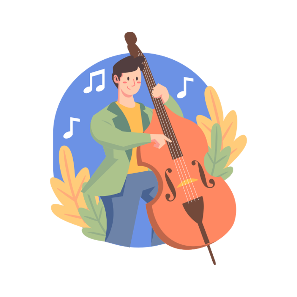 Double Bass Sticker Photo Transparent Clipart